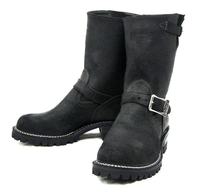 Wescoウエスコ　正規ディーラー Boss ボス  Black Roughout黒裏革,9height,#100 sole,Wesco Buckle,エンジニアブーツ BS16