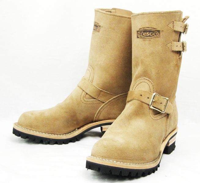 正規ディーラー Wescoウエスコ Bossボス Burlap Rough Outバーラップラフアウト 裏革,9inch height,#100, Boss Toe, Two Straps BS13