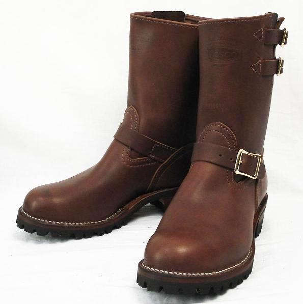 Wescoウエスコ　正規ディーラー Boss ボス Brown,9height,#100 sole,Two Straps,Brass Buckle,Brown Ink,エンジニアブーツ