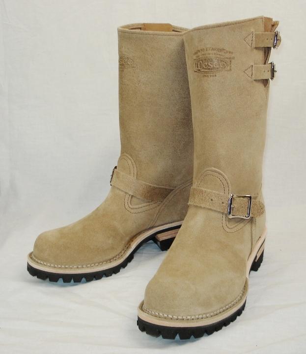 正規ディーラー Wescoウエスコ　 Boss ボス ベージュラフアウト　裏革,11height,#100 sole,エンジニアブーツ