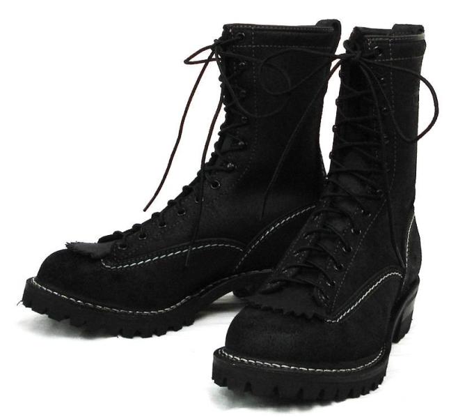 正規ディーラー Wescoウエスコ Jobmasterジョブマスター Black Rough Out ブラックラフアウト, Lace to Toe, 10height,#100sole JM08
