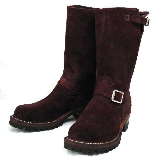 Wescoウエスコ　正規ディーラー Boss ボス Burgundy, All RoughOut,11height,#100 sole,Bubble Toe,Pearl Buckle,Brown Ink