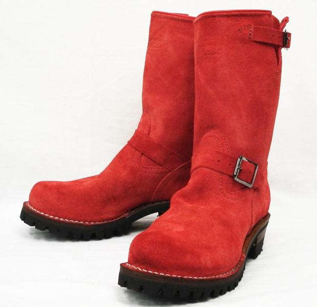 Wescoウエスコ　正規ディーラー Boss ボス Red All Rough Out 赤裏革,10height,#100 sole,Black Roller Buckleローラバックル