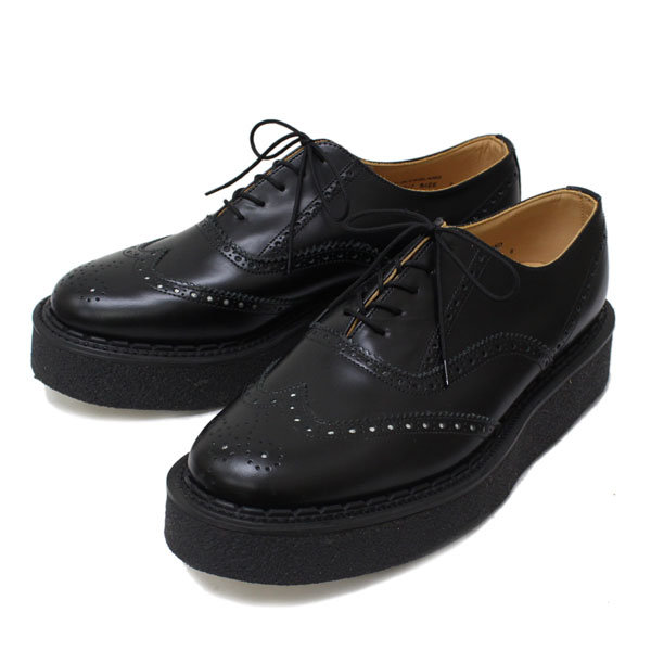 正規取扱店 George Cox(ジョージコックス) 13017VI BROGE OXFORD 666 ダブルネーム ブラックレザーxホワイトレザー