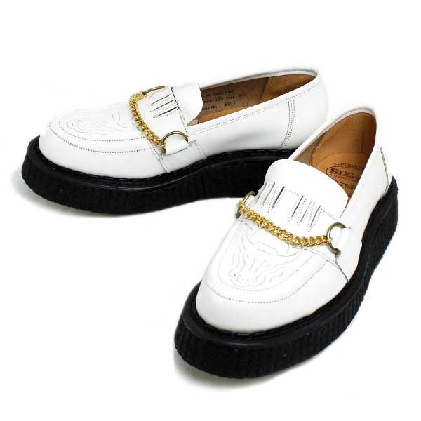 正規取扱店 GeorgeCoxジョージコックスラバーソール13851 Buxton Chain Casual バクストンチェーンカジュアル White ホワイト