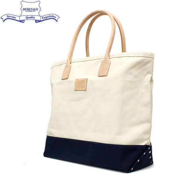 正規取扱店 HERITAGE LEATHER CO.(ヘリテージレザー) NO.7717 Tote Bag(トートバッグ) Natural/Navy HL031