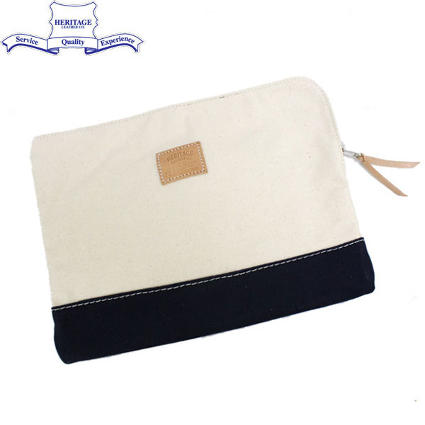 正規取扱店 HERITAGE LEATHER CO.(ヘリテージレザー) NO.8008 Clutch Bag(クラッチバッグ) Natural/Navy HL037