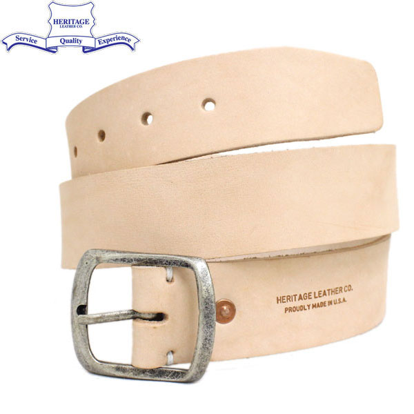 正規取扱店 HERITAGE LEATHER CO.(ヘリテージレザー) NO.7931 1.5"Leather Belt (1.5インチ レザーベルト) Natural HL046