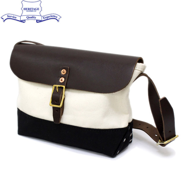 正規取扱店 HERITAGE LEATHER CO.(ヘリテージレザー) NO.8036 Mini Shoulder Bag(ミニショルダーバッグ) Natural/Black HL048