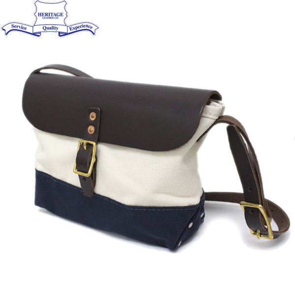 正規取扱店 HERITAGE LEATHER CO.(ヘリテージレザー) NO.8036 Mini Shoulder Bag(ミニショルダーバッグ) Natural/Navy HL050
