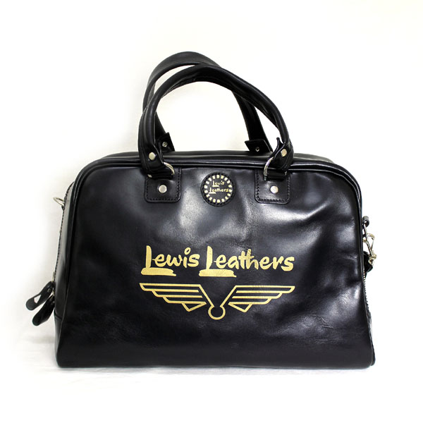 正規取扱店 Lewis Leathers(ルイスレザー) LEATHER BOSTON BAG(レザーボストンバッグ) BLACK ブラック