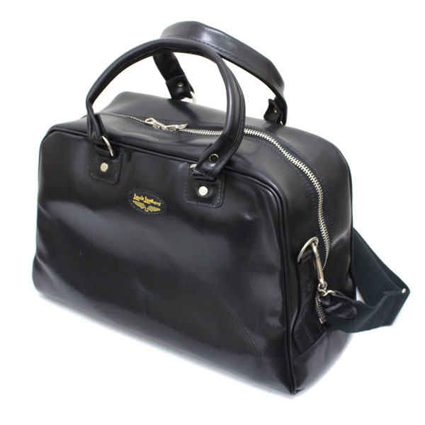 正規取扱店 Lewis Leathers(ルイスレザー) LEATHER BOSTON BAG(レザーボストンバッグ) BLACK ブラック typeB