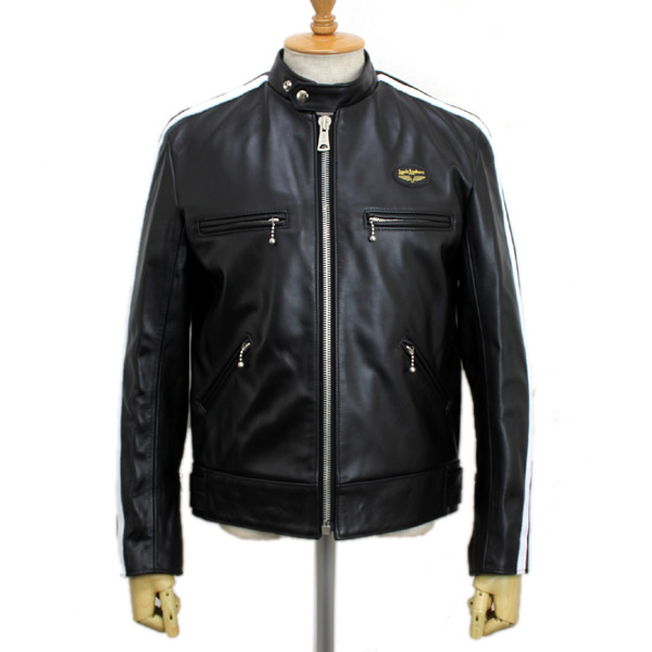 正規取扱店Lewis Leather(ルイスレザー)　No.68　SUPER SPORTS MAN(スーパースポーツマン)　ホワイトツインストライプ BLACK ブラック
