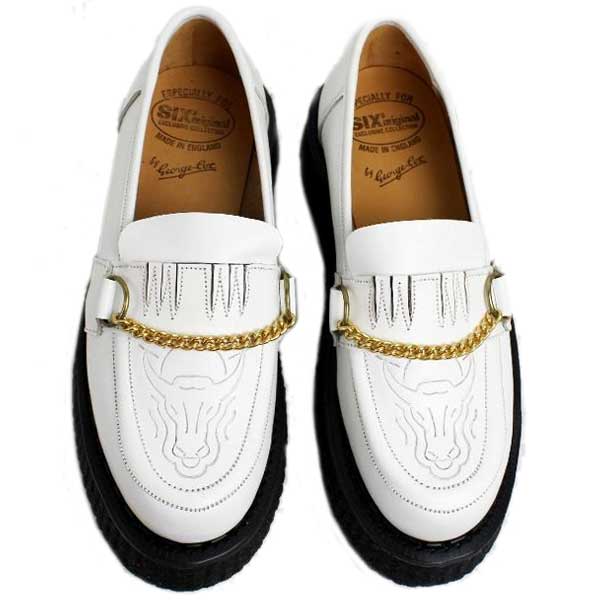 正規取扱店 GeorgeCoxジョージコックスラバーソール13851 Buxton Chain Casual バクストンチェーンカジュアル White ホワイト