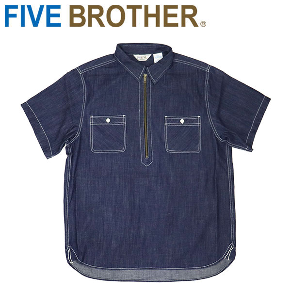 020912 FIVE BROTHER デニム シャツ S MADE IN FIVE BROTHER ファイブブラザー USA製 デニムシャツ ワーク