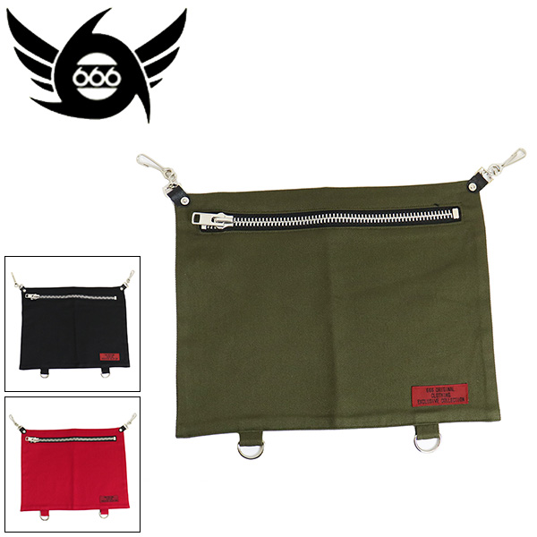 666 ORIGINAL SOA0055 スクエアバムフラップバッグ タイプA 全3色