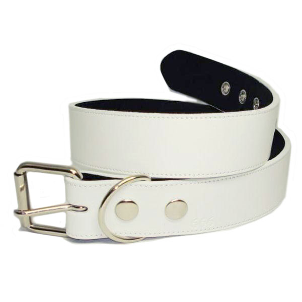 正規取扱 666 Studded Gear 666スタッデッドギア　プレーンベルト　ホワイトレザーxホワイトステッチ