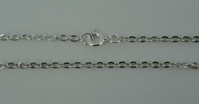Silver Chain(シルバーチェーン)　3mm Oval Flat Chain(3mmオーバルフラットチェーン)