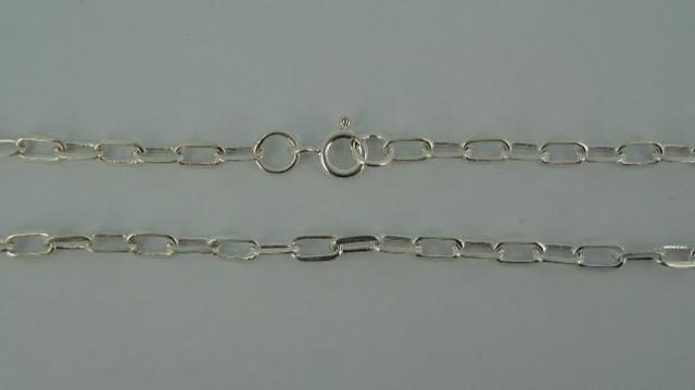 Silver Chain(シルバーチェーン)　6mm Oval Square Flat Chain(6mm オーバルスクエアーフラットチェーン)