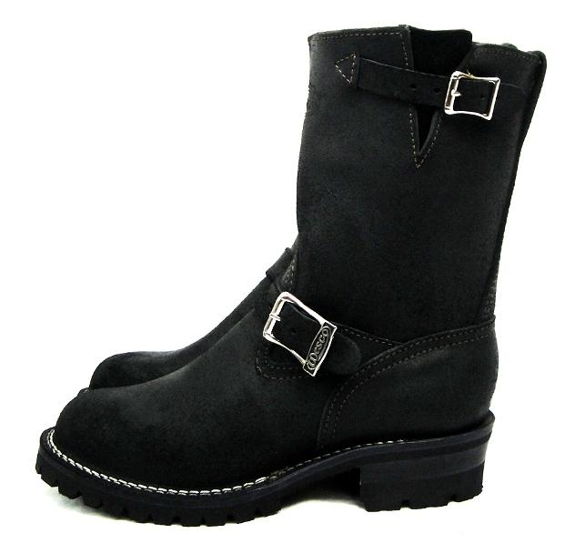 Wescoウエスコ　正規ディーラー Boss ボス Black Roughout黒裏革,9height,#100 sole,Wesco Buckle,エンジニアブーツ