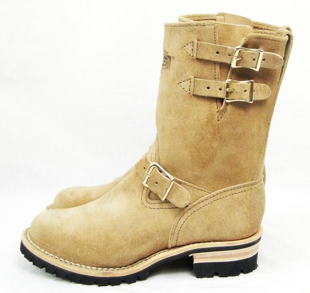 正規ディーラー Wescoウエスコ Bossボス Burlap Rough Outバーラップラフアウト 裏革,9inch height,#100, Boss Toe, Two Straps BS13