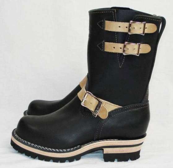 Wescoウエスコ　正規ディーラー Boss ボス Black,9height,#100 sole,エンジニアブーツ Wescoバックル 2トーン