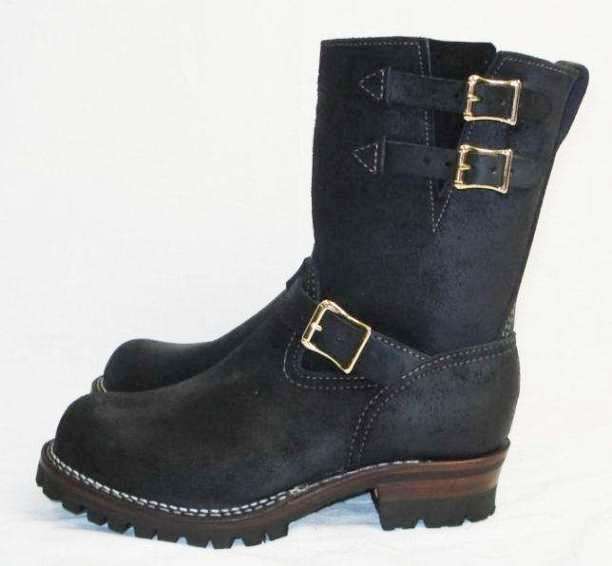 Wescoウエスコ　正規ディーラー Boss ボス Black Roughout黒裏革,9height,#100 sole,2straps,エンジニアブーツ