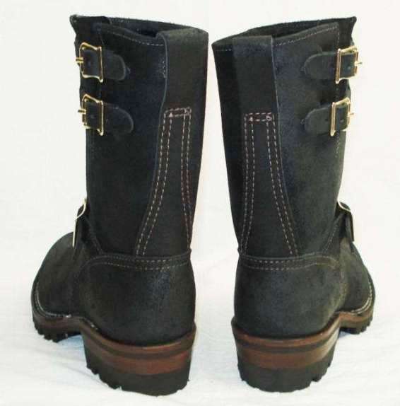 Wescoウエスコ　正規ディーラー Boss ボス Black Roughout黒裏革,9height,#100 sole,2straps,エンジニアブーツ