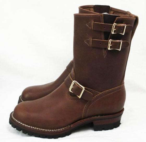Wescoウエスコ　正規ディーラー Boss ボス Brown,9height,#100 sole,Two Straps,Brass Buckle,Brown Ink,エンジニアブーツ