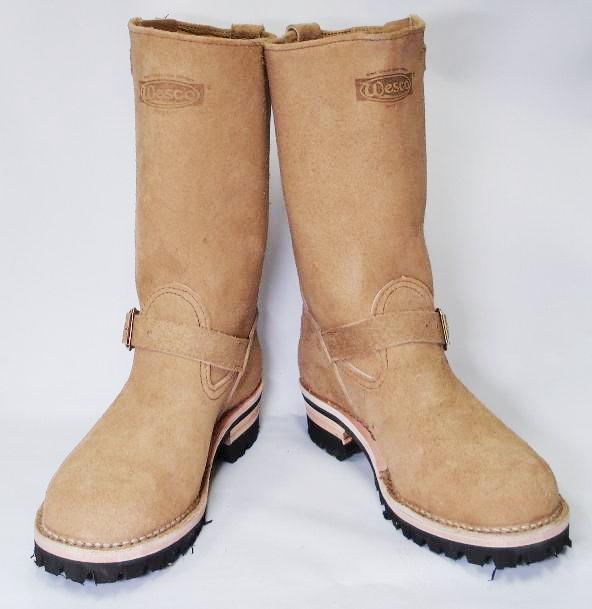 Wescoウエスコ　正規ディーラー Boss ボス ベージュラフアウト　裏革,11height,#100 sole,エンジニアブーツ