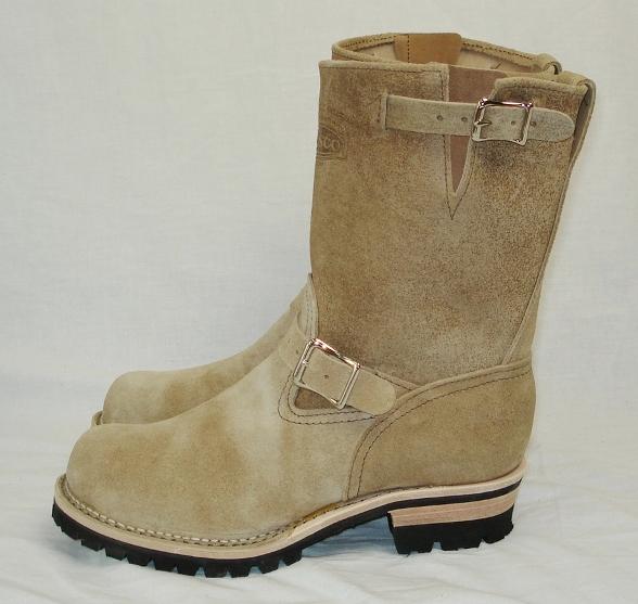 正規ディーラー Wescoウエスコ　 Boss ボス ベージュラフアウト　裏革,9height,#100 sole,エンジニアブーツ