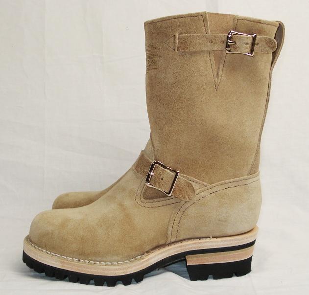 Wescoウエスコ　正規ディーラー Boss ボス ベージュラフアウト　裏革,9height,#100 sole,スチールトゥー エンジニアブーツ