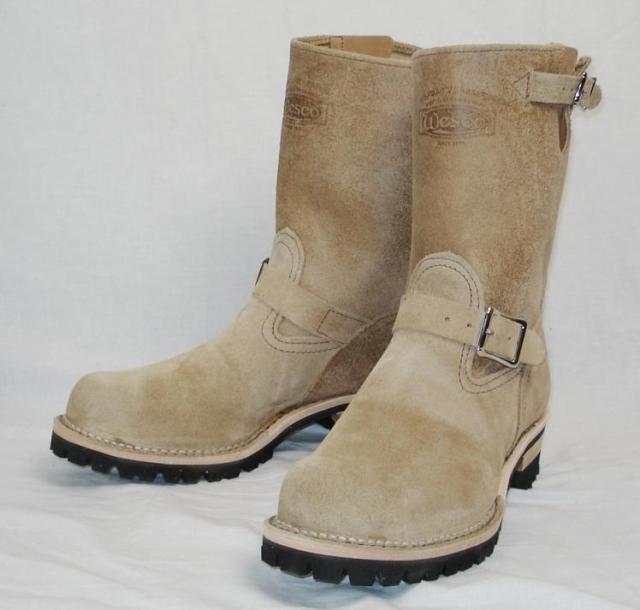(即決の方値段交渉あり)Wesco エンジニアブーツ ベージュ 9 EE ウエスコブーツ］ WESCO BOOTS JOBMASTER 日本限定バイソン