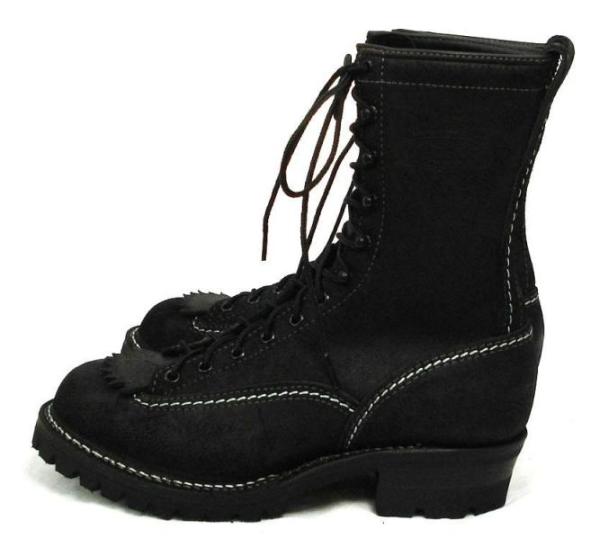 正規ディーラー Wescoウエスコ Jobmasterジョブマスター Black Rough Out ブラックラフアウト, Lace to Toe, 10height,#100sole JM08