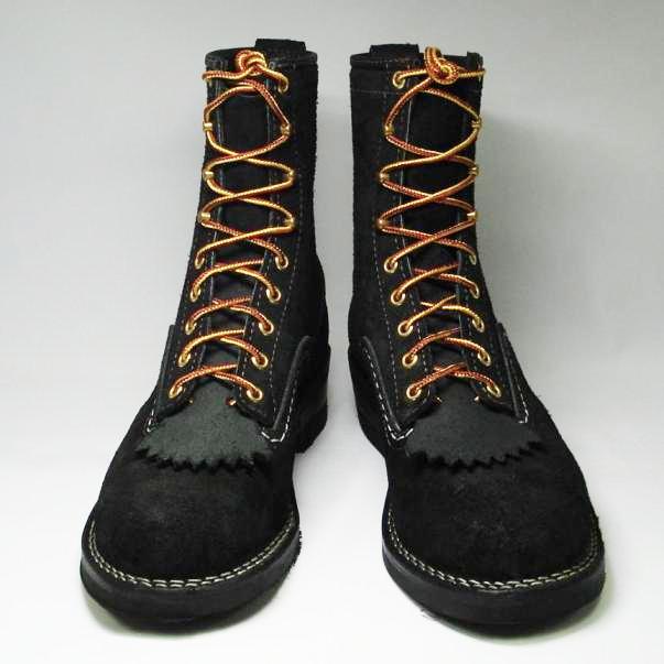 Wescoウエスコ　正規ディーラー Jobmasterジョブマスター Blackラフアウト, Semi Lace to Toe, 8height,#430sole