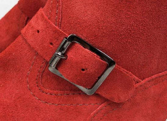 Wescoウエスコ　正規ディーラー Boss ボス Red All Rough Out 赤裏革,10height,#100 sole,Black Roller Buckleローラバックル
