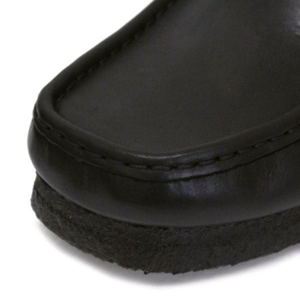 クラークス　Clarks ワラビー　黒　ソール交換済　26.5 正規取扱店 Clarks (クラークス) 26155514 Wallabee ワラビー メンズ