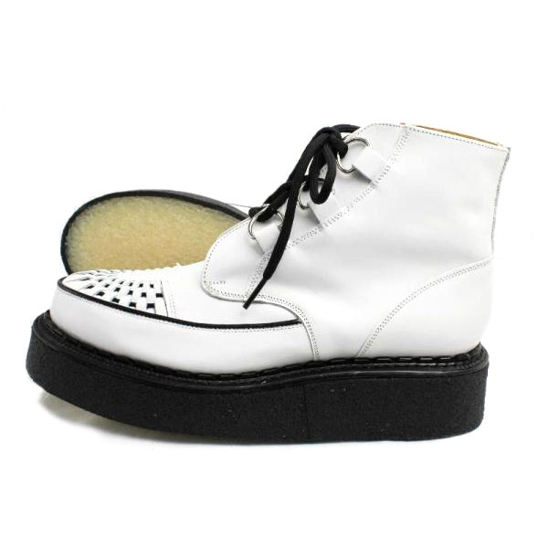 正規取扱 George Cox(ジョージコックス) 13327 VI Sole CHUKKA チャッカ Whtie Leather