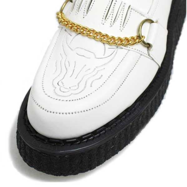正規取扱店 GeorgeCoxジョージコックスラバーソール13851 Buxton Chain Casual バクストンチェーンカジュアル White ホワイト