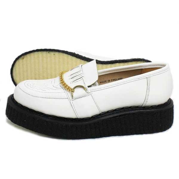 正規取扱店 GeorgeCoxジョージコックスラバーソール13851 Buxton Chain Casual バクストンチェーンカジュアル White ホワイト