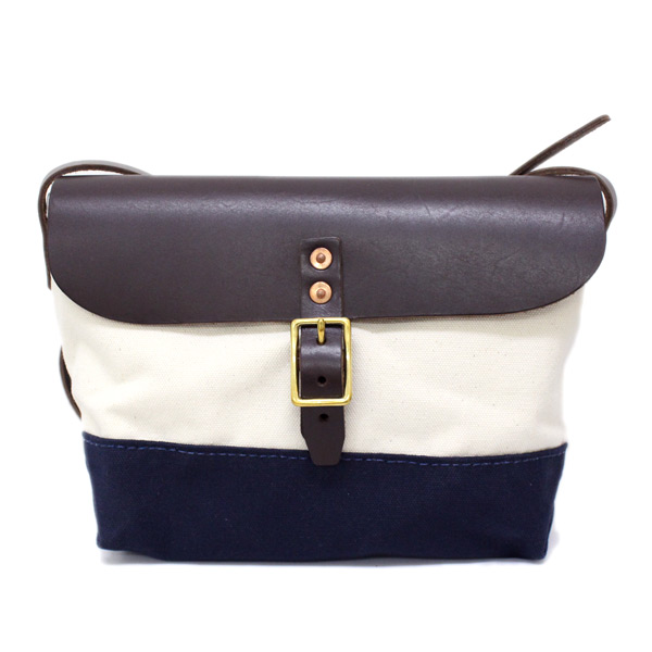 正規取扱店 HERITAGE LEATHER CO.(ヘリテージレザー) NO.8036 Mini Shoulder Bag(ミニショルダーバッグ) Natural/Navy HL050