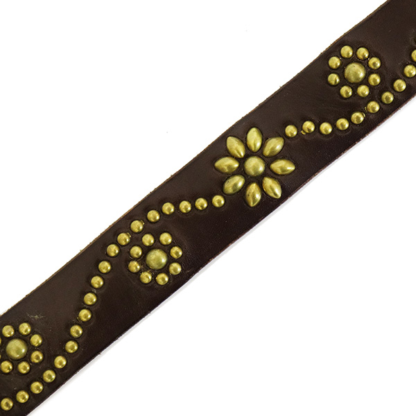 スタッズ装飾 ブラウンレザーベルトhtc スタッズ装飾 ブラウンレザーベルトhtc