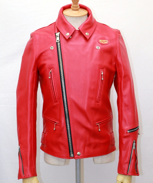 正規取扱店Lewis Leather(ルイスレザー)　No.402T　LIGHTNING TIGHT FIT(ライトニング タイトフィット)　RED レッド