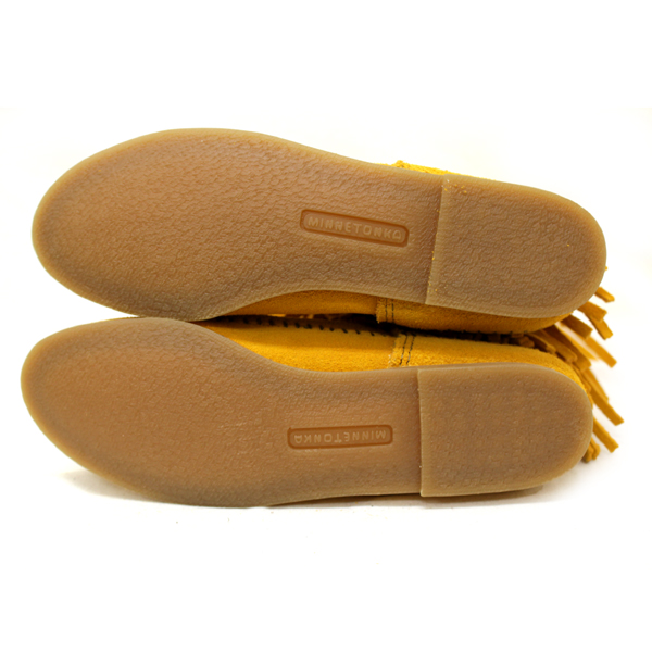 正規取扱店 MINNETONKA(ミネトンカ)Calf Hi 3-Layer Fringe Boot(カーフハイ3レイヤーフリンジブーツ)#1634F MUSTARD レディース MT085