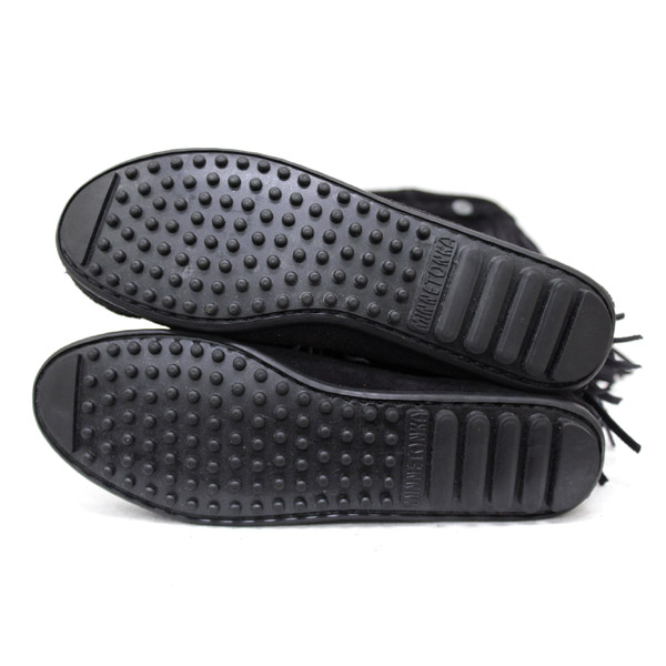 正規取扱店 MINNETONKA(ミネトンカ)5-Layer Fringe Boot(5レイヤーフリンジブーツ)#1659 BLACK レディース MT058