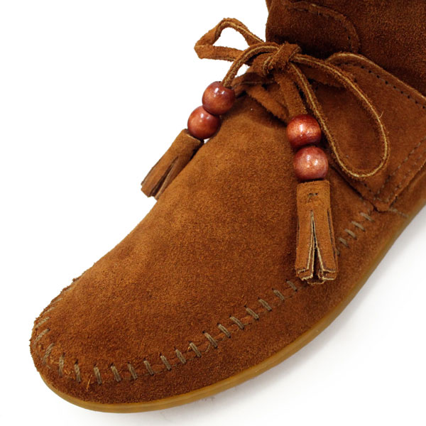 正規取扱店 MINNETONKA(ミネトンカ)Wood Stock Fringe(ウッドストックフリンジ)#1662 BROWN SUEDE レディース MT180