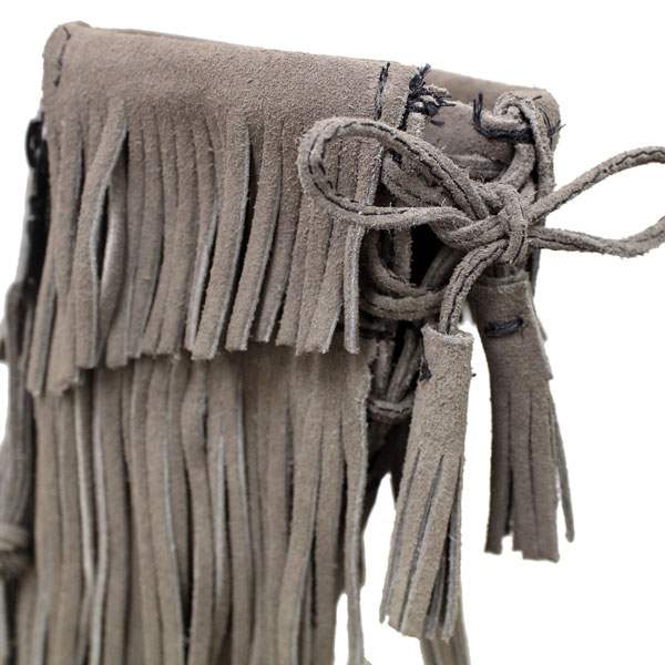 正規取扱店 MINNETONKA(ミネトンカ)Calf Hi 2-Layer Fringe Boot(カーフハイ2レイヤーフリンジブーツ)#1681T GRAYSUEDE レディース MT175