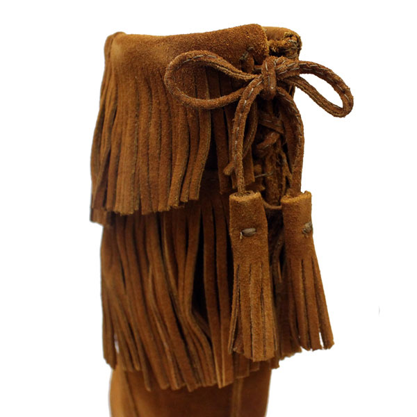 正規取扱店 MINNETONKA(ミネトンカ)Calf Hi 2-Layer Fringe Boot(カーフハイ2レイヤーフリンジブーツ)#1682 BROWNSUEDE レディース MT176