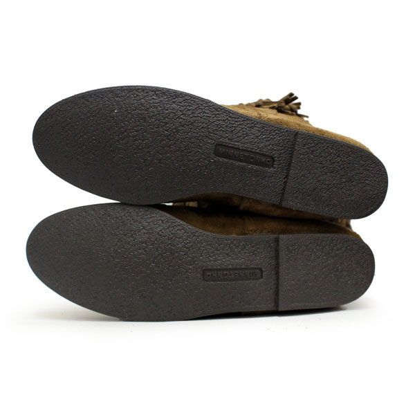 正規取扱店 MINNETONKA(ミネトンカ)Calf Hi 2-Layer Fringe Boot(カーフハイ2レイヤーフリンジブーツ)#1688 D.BROWNSUEDE レディース