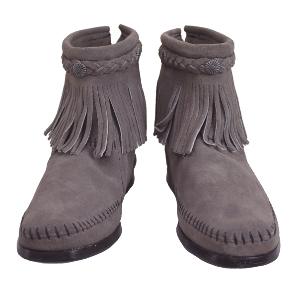 正規取扱店 MINNETONKA(ミネトンカ) Hi Top Back Zip Boot ( ハイトップ バックジップブーツ ) #291T GREY レディース MT015